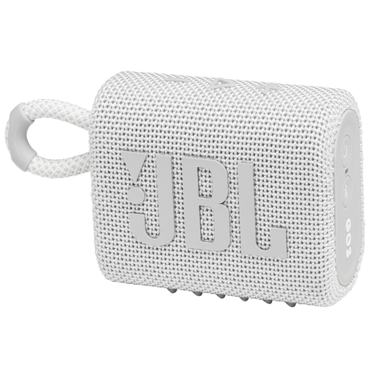 JBL | Go 3 Waterproof Bluetooth Wireless Speaker  - White | JBLGO3WHTAM