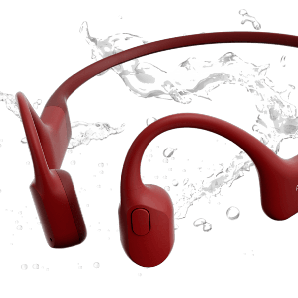 Shokz | OpenRun Bluetooth Headset with Mic Bone Conduction - Red |  S8033365298192