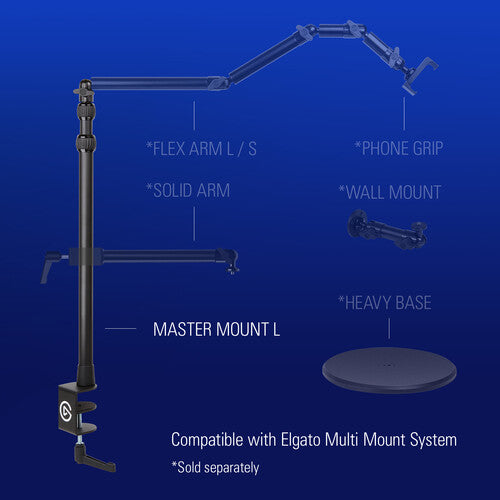 Elgato | Multi Mount System - Accessory - Flex Arm - Four Section Articulating Arm | 10AAC9901