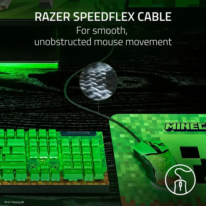 Razer | Cobra Lightweight Optical Gaming Mouse with Chroma RGB Lighting Wired - Minecraft Edition | RZ01-04650200-R3M1