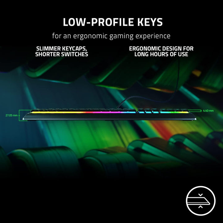 Razer | Ornata V3 Chroma Backlit Full-size Ergonomic Gaming Keyboard - Eng | RZ03-04460200-R3U1