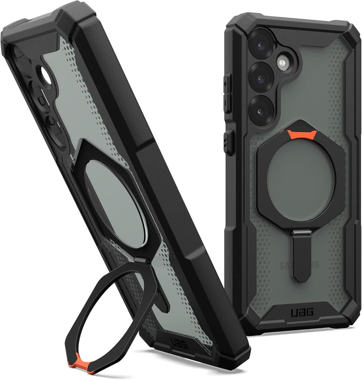 UAG | Plasma XTE Rugged Kickstand Case w/Magnet for Samsung Galaxy S25+ - Black / Orange | 120-9122