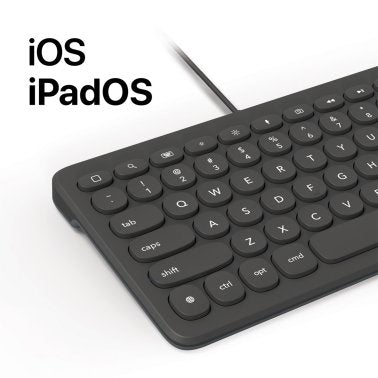Zagg | Wired TKL Keyboard Lightning Cable - Black | 15-12082