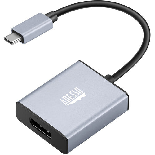 Adesso | USB-C Male to DisplayPort Female Adapter 5.9" - Grey | AUH-5030