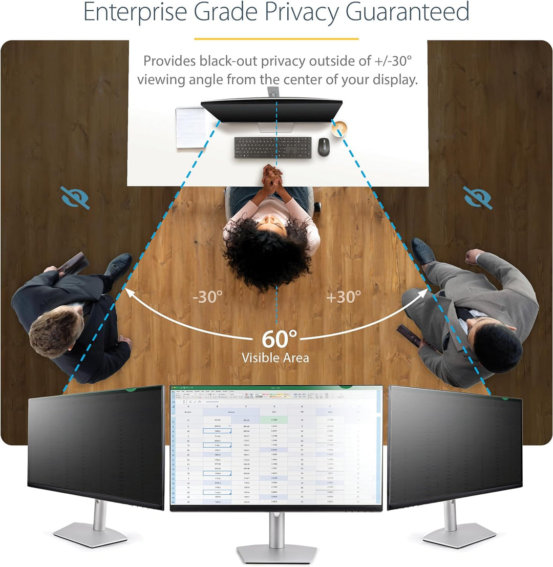 StarTech | Monitor Privacy Screen for 34" Ultrawide Display 21:9 Widescreen Computer Screen Security Filter | PRIVSCNMON34W