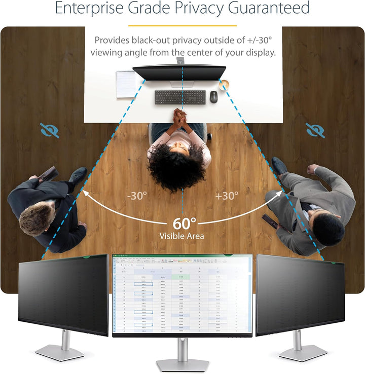 StarTech | Monitor Privacy Screen for 34" Ultrawide Display 21:9 Widescreen Computer Screen Security Filter | PRIVSCNMON34W