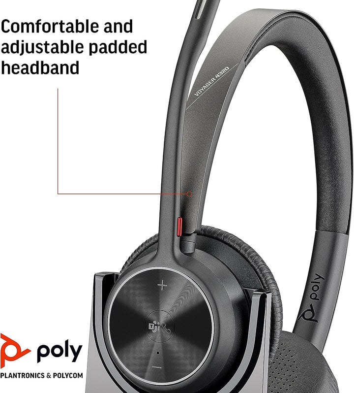 HP | Poly Voyager 4320 UC Headset - Black  (Stand)  |  77Z00AA
