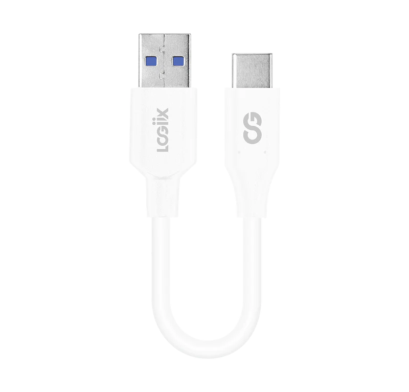 LOGiiX | Charge & Sync USB-A to USB-C Cable 15cm 0.5 FT - White | LGX-13581