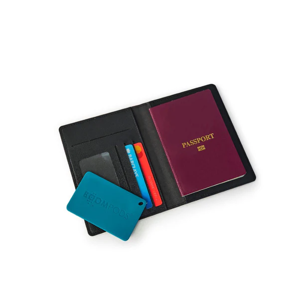 Boompods | Passport Holder with Boomcard Wireless & RFID Protection - Black | BP-PASSMB