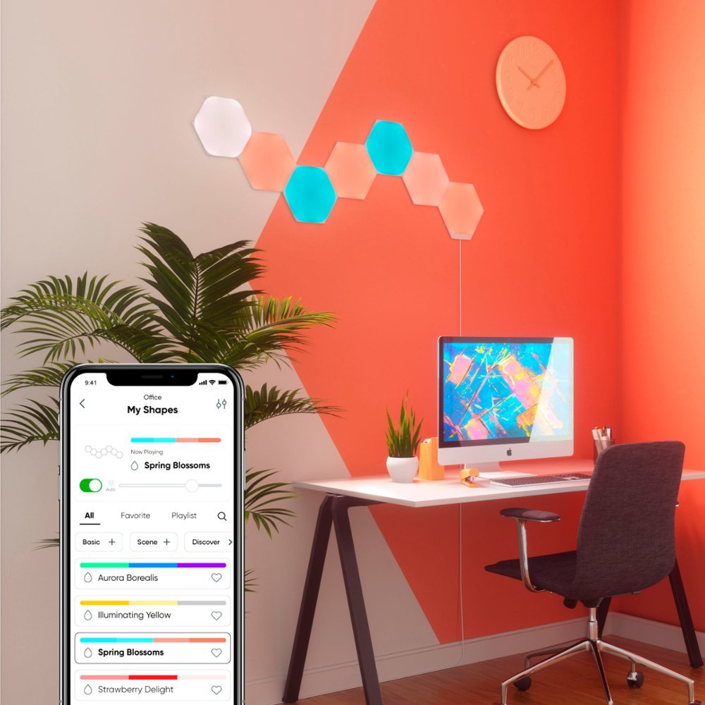 Nanoleaf | Shapes Hexagons Smarter Kit 7 Panels | NL42- 7003HX