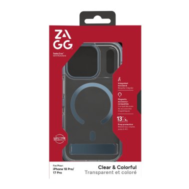 ZAGG | Graphene Santa Cruz Snap iPhone 18 Pro/17 Pro Kickstand Metallic Case - Blue Shimmer | 702322323