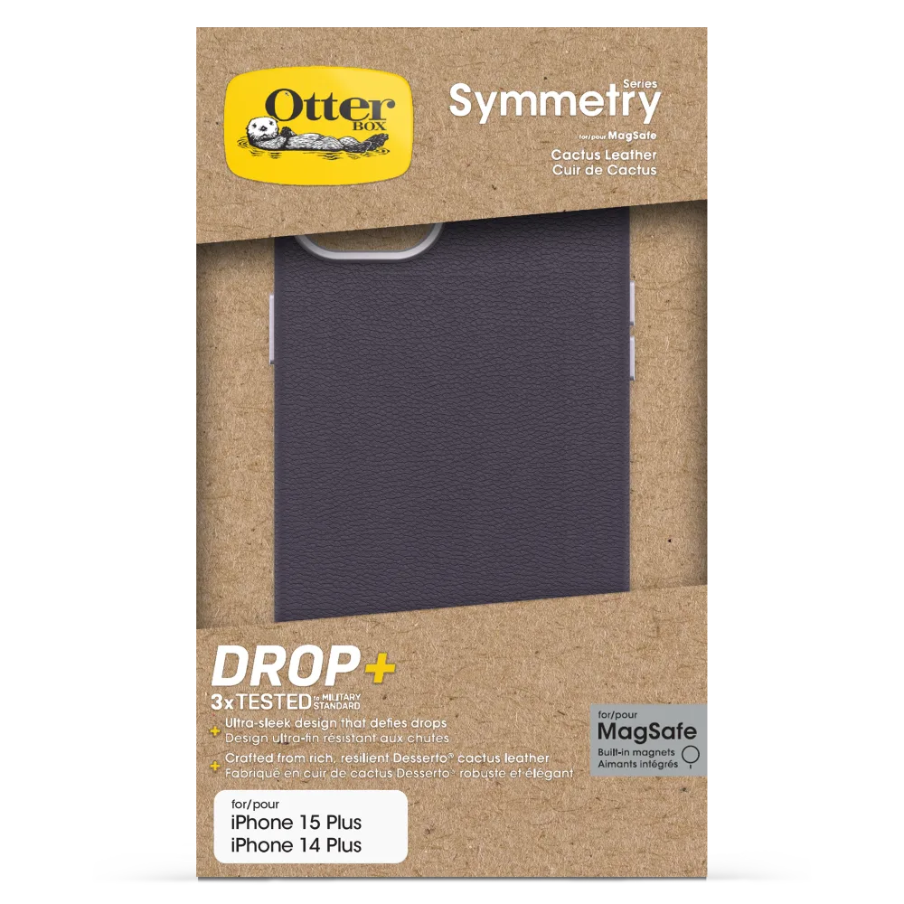 Otterbox | Symmetry Protective Cactus Leather Case for iPhone 15 Plus - Plum Luxe | 77-95568