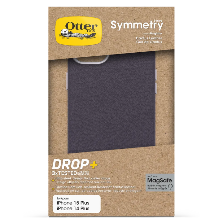 Otterbox | Symmetry Protective Cactus Leather Case for iPhone 15 Plus - Plum Luxe | 77-95568