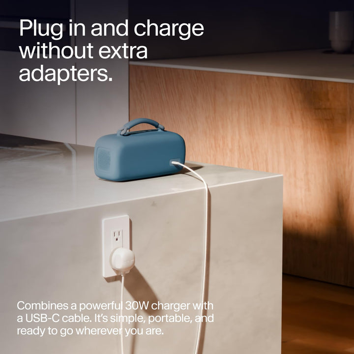 Twelve | Power Cord Wall Adapter with Built-In Cable 4FT US - White/Dune | TS-2547