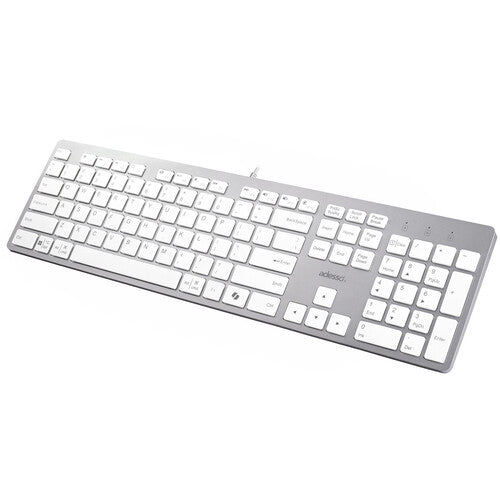 Adesso | Full Sized Keyboard Multi-os Scissor Switch - White | AKB-730UW
