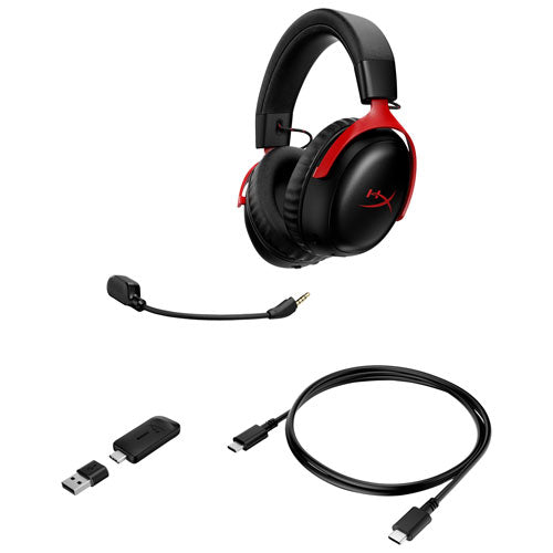 HyperX | Cloud III S Wireless Gaming Headset with Microphone for Multi-Platform - Black/Red | A59Z0AA