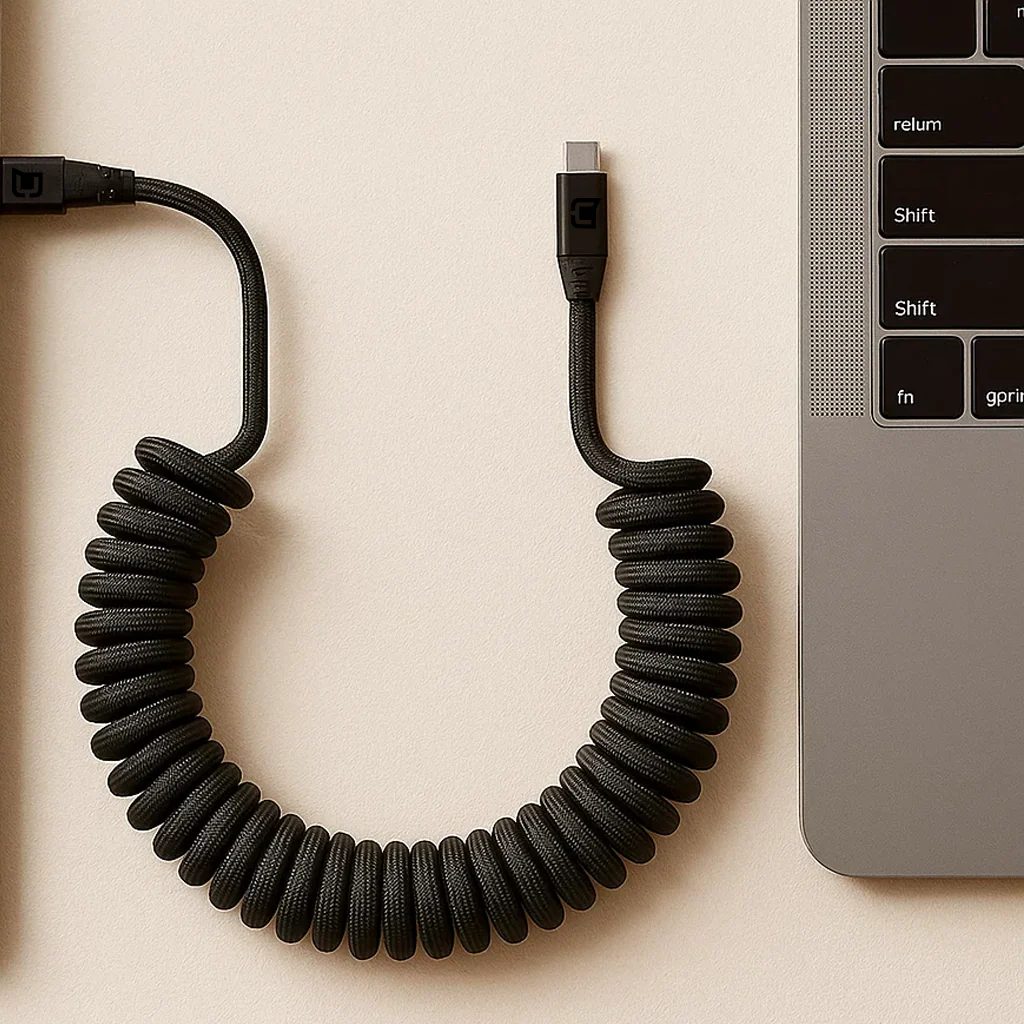 Caseco | Road Ready Coil Cord (USB-C to USB-C) - Black | C0520-20