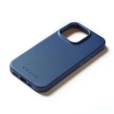 Mujjo | Full Leather w/MagSafe Case iPhone 16 Pro - Monaco Blue | 15-13830