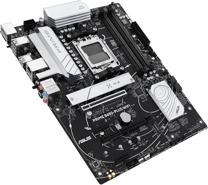 ASUS | Prime B650-PLUS WiFi AMD B650 AM5 Ryzen™ Desktop 9000 8000 & 7000 ATX Motherboard, DDR5, PCIe 5.0 M.2, 2.5Gb LAN, WiFi 6E, HDMI™, SATA 6 Gbps, USB Type-C®, BIOS Flashback™, Thunderbolt™ 4 Header | PRIME B650-PLUS WIFI