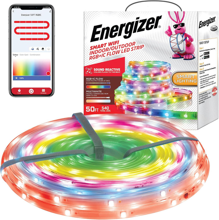 Energizer | Smart Outdoor Strip - Control your LED strip from anywhere 50ft | EOS2-1005-RGB