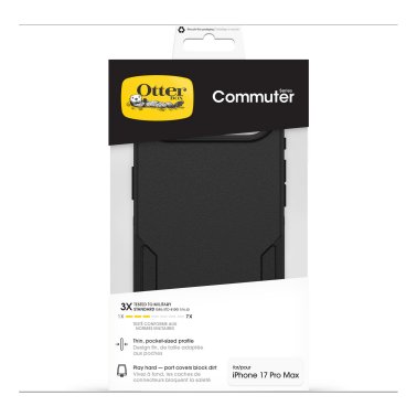 OtterBox | Commuter w/MagSafe iPhone 17 Air + Camera Control Case - Black | 77-98309