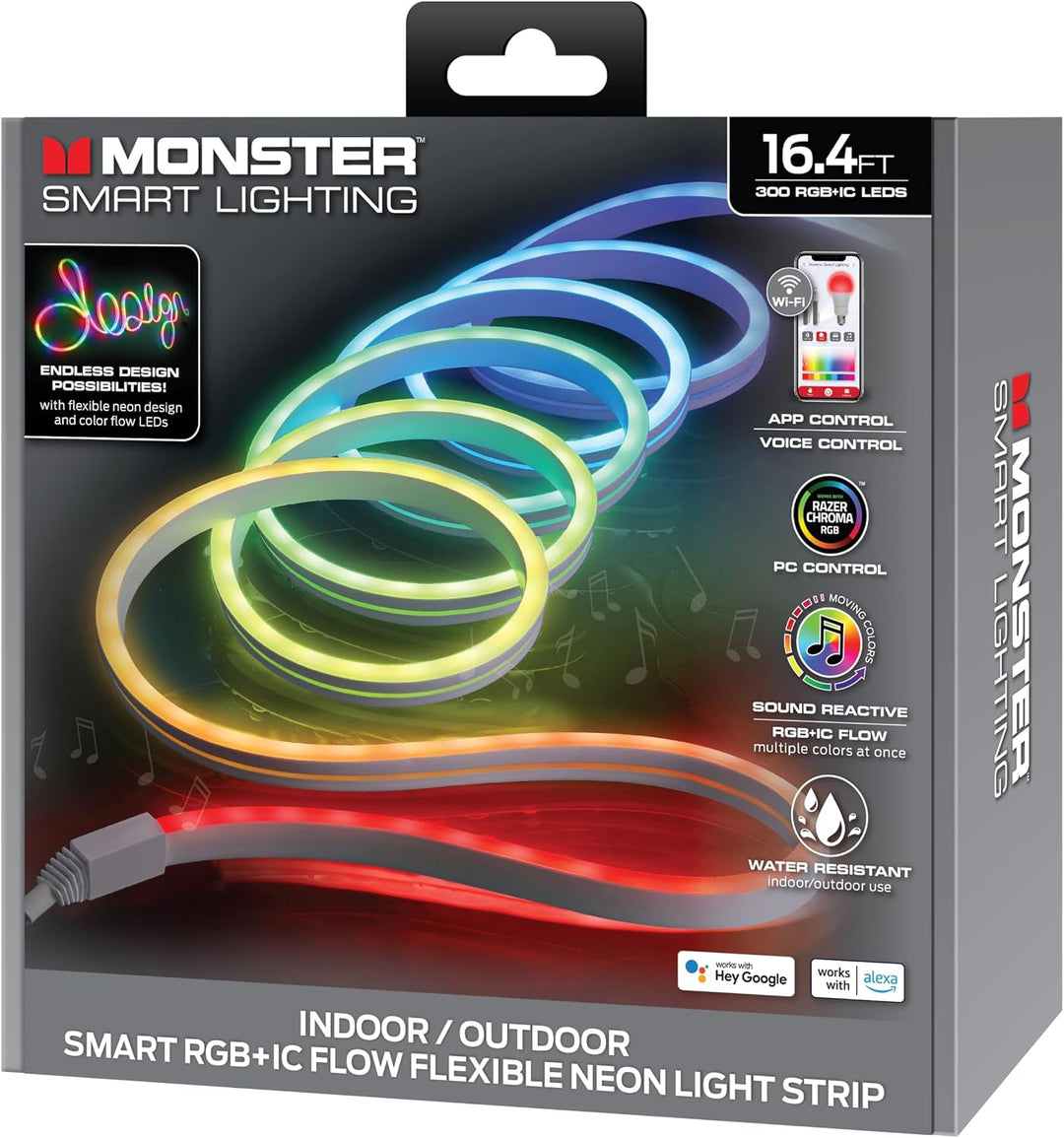 Monster | Smart Neon Color Flow Light Strip 16.4ft | MOW7-1005-ICM