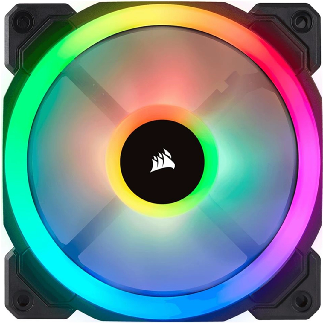 Corsair | LL Series LL120 RGB 120mm Dual Light Loop RGB LED PWM Fan 3 Fan Pack with Lighting Node Pro CO-9050072-WW