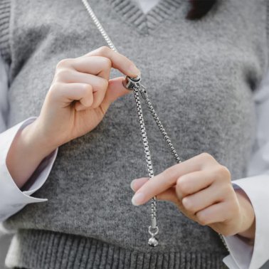 MagEasy | Universal Metal Chain Strap + Card - Silver | MPHIPH223SV23