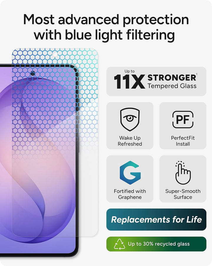 ZAGG | InvisibleShield Glass XTR5 Screen Protector for Samsung Galaxy S26 | 200121085