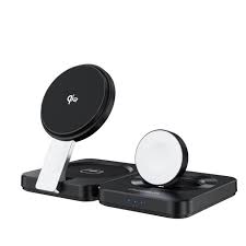Nimbus9 | Qi2 3-in-1 Wireless Charging Stand - Brushed Grey | N9WLCQI23IN1BRGR