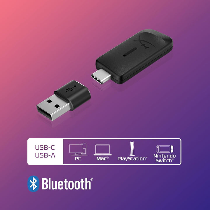 HyperX | Cloud III S Wireless Gaming Headset for Multi-Platform, 2.4GHz, Bluetooth, Battery Life up to 120 Hours 2.4GHz / 200 Hours Bluetooth, 53mm Angled Drivers, Detachable Mic – Black | A59YZAA