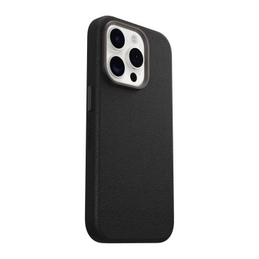 Otterbox | Symmetry Cactus Leather w/MagSafe case iPhone 15 Pro - Black (Noir Ash) | 15-12618