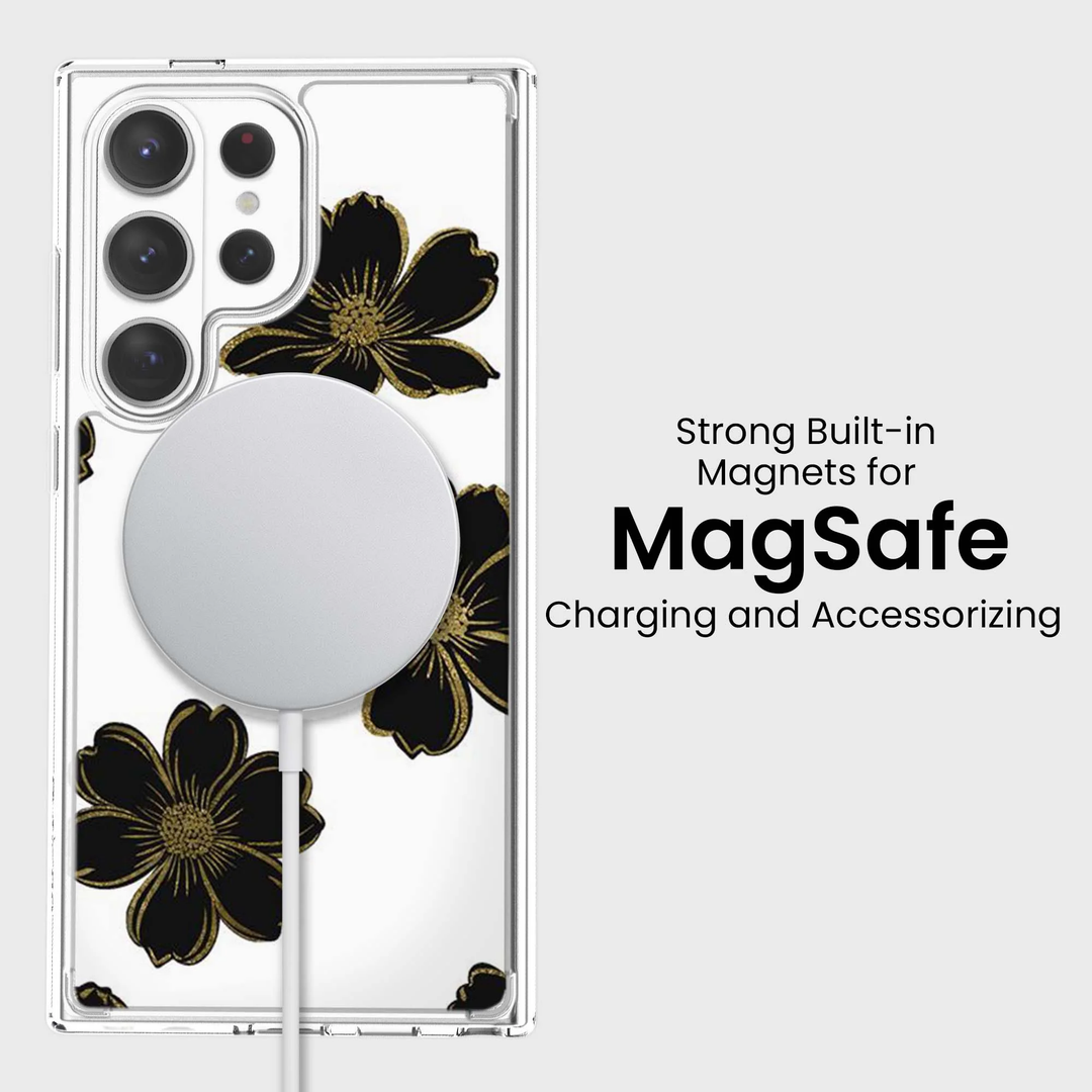 Caseco | Case for Samsung S26 Ultra -  Black Flower | ED24F4-BF