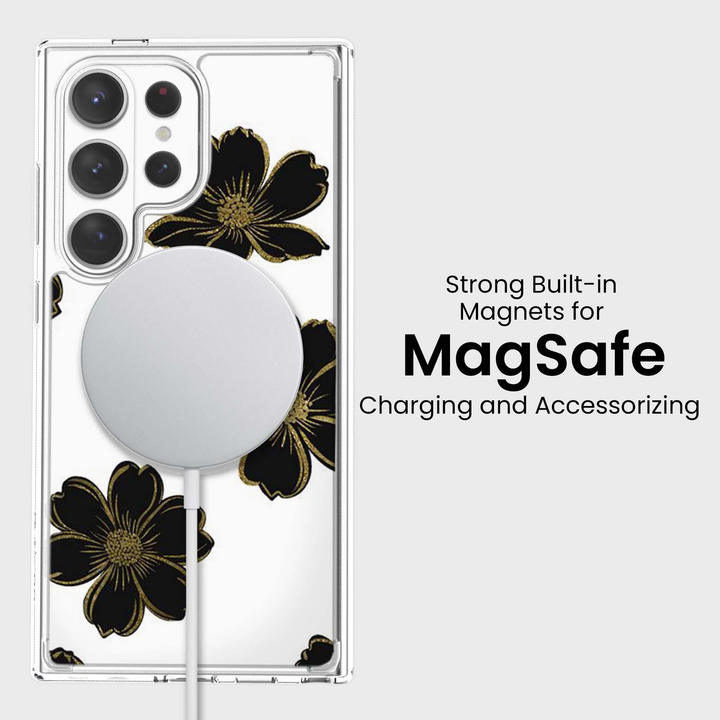 Caseco | Case for Samsung S26 Ultra -  Black Flower | ED24F4-BF