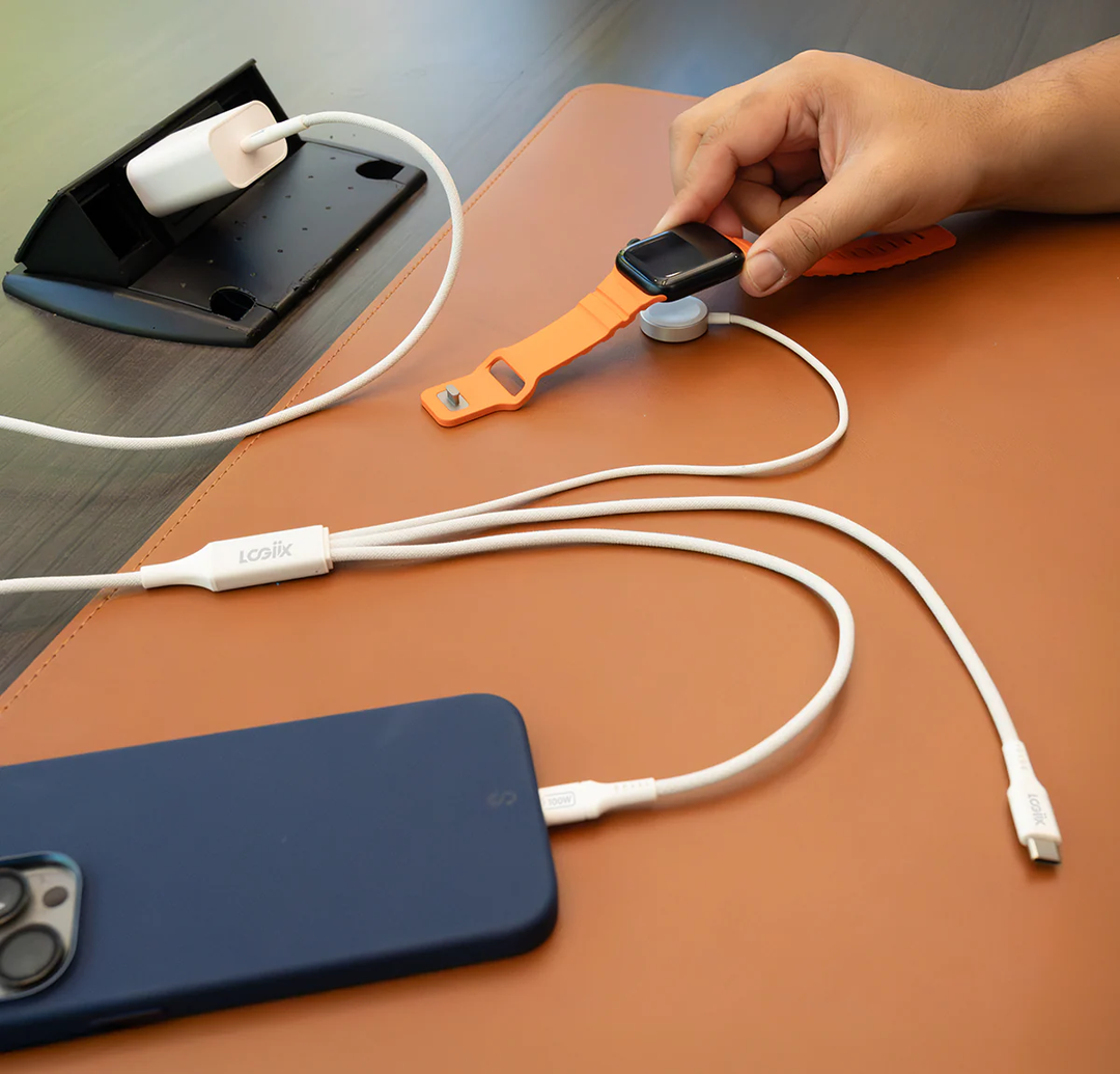 LOGiiX | Piston Connect Split 3-in-1 100W 5FT - White | LGX-14045