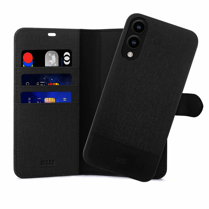 Blu Element | Folio 2-in-1 Case for Samsung Galaxy S25 Edge - Black | BE-SEDGE-2