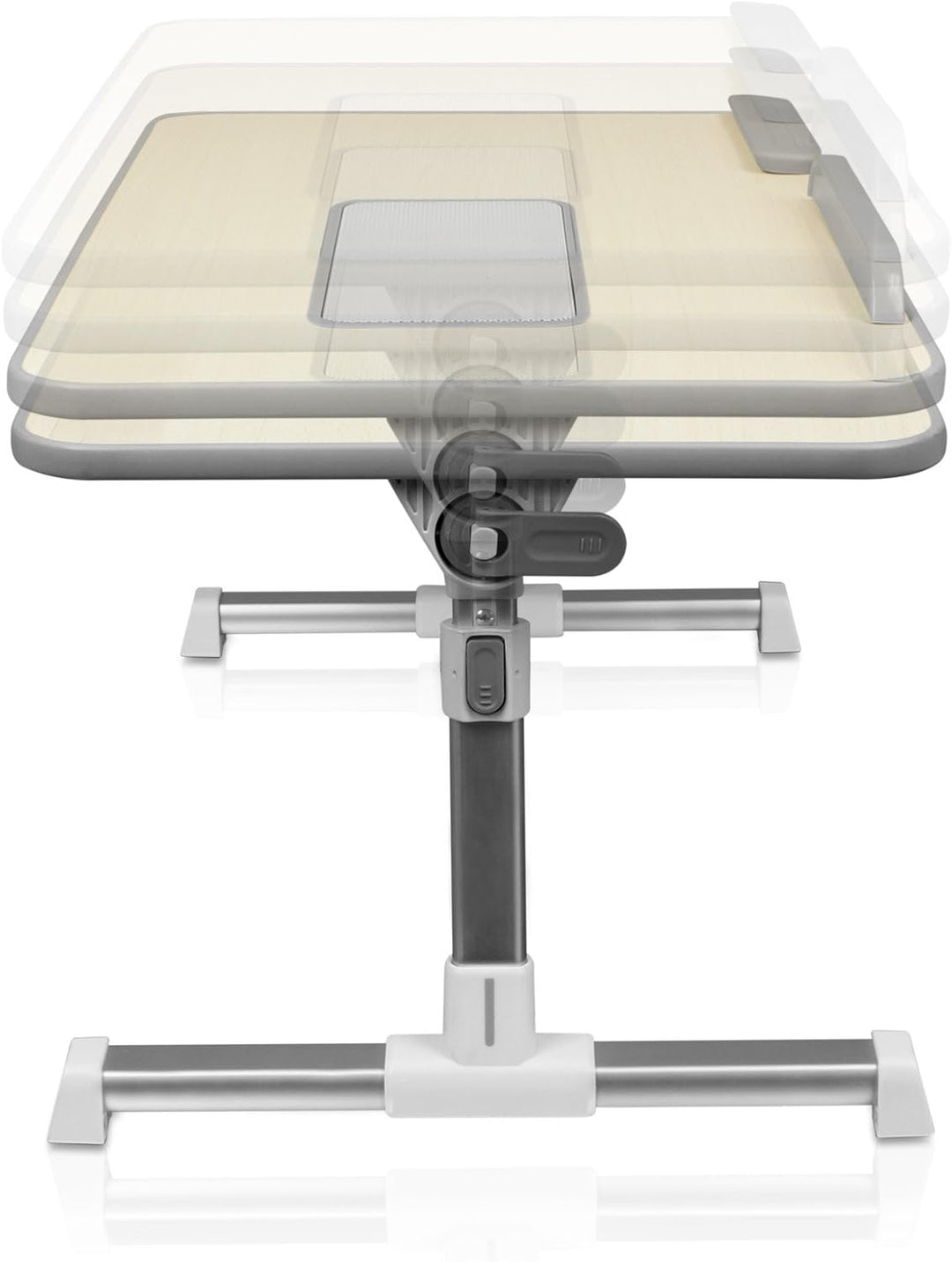Aluratek | Adjustable, Foldable, Ergonomic Laptop Table with Cooling Fan - Biege | ACT01F