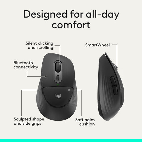Logitech | Signature Comfort Plus M850 L Wireless Mouse - Black | 910-007711