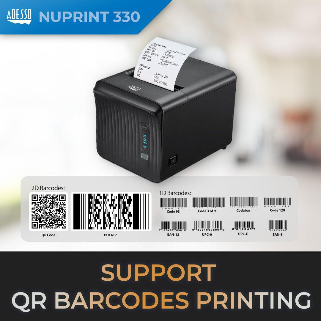Adesso | Network Interface Thermal Receipt Printer | NUPRINT330