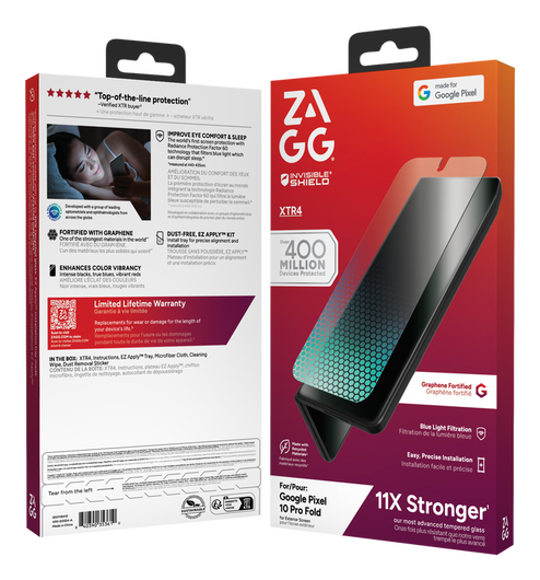 ZAGG | InvisibleShield Glass XTR4 Blue Light Screen Protector for Google Pixel 10 Pro Fold | 200118412