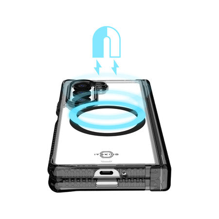 Itskins | Hybrid_R Case Hinge for Samsung Galaxy Z Fold6 - Smoke/Clear | 120-8819