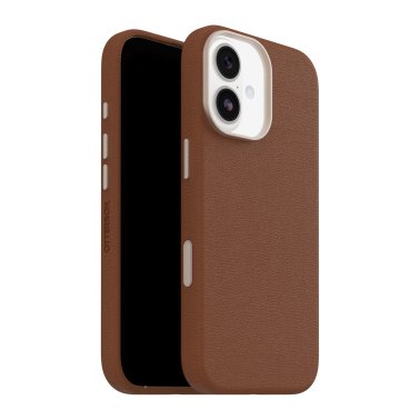 OtterBox | Symmetry Cactus Leather w/MagSafe iPhone 17 + Camera Control Case - Desert Saddle | 77-99016