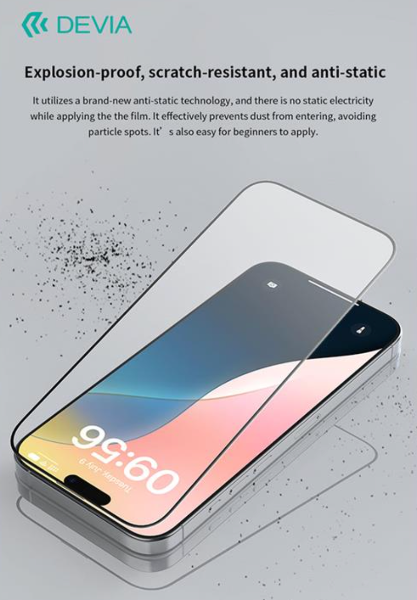 /// Devia | Edge to Edge Glass Screen Protector iPhone 16 Pro Max  | TRANSITION TO BE / HG 17 PRO MAX