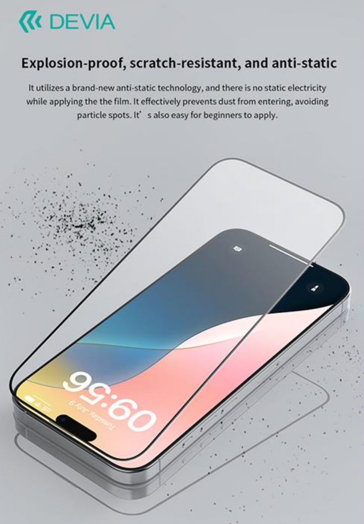/// Devia | Edge to Edge Glass Screen Protector iPhone 16 Pro Max  | TRANSITION TO BE / HG 17 PRO MAX