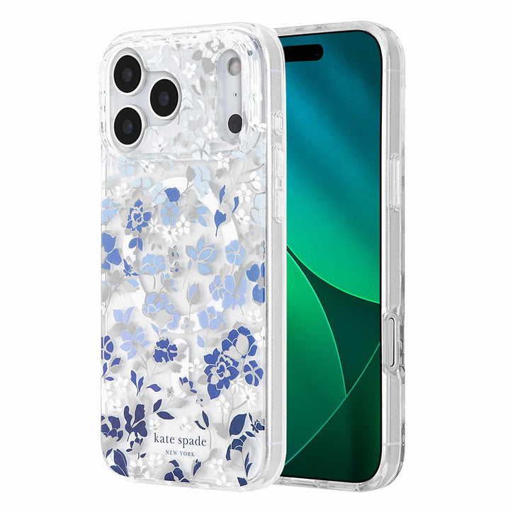 Kate Spade | Protective MagSafe iPhone 18 Pro Max/17 Pro Max  - Flowerbed Blue | KS061212