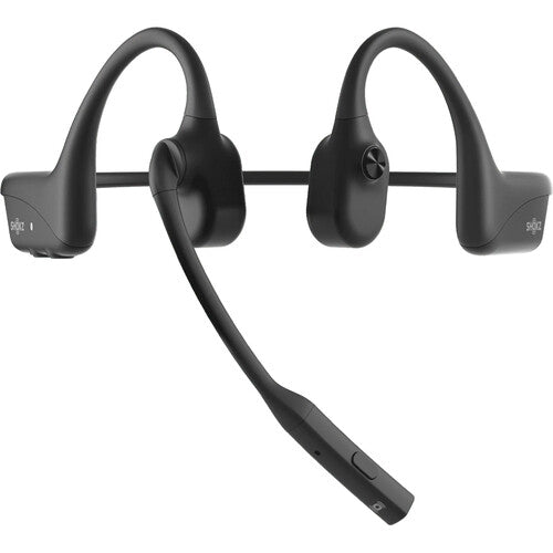 Shokz | OpenComm2 2025 UC with USB-C Dongle Bluetooth Stereo Headset Noise Cancelling Boom Mic with Mute Button Bone Conduction - Cosmic Black | C120-AC-BK-CA-326