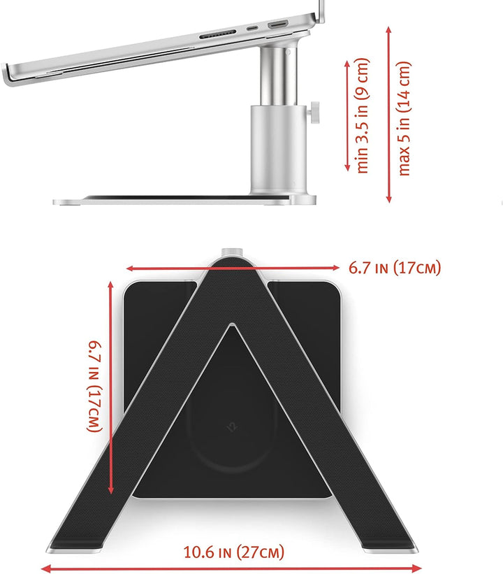 TwelveSouth | HiRise Pro Stand for MacBook - Silver | TS-12-2211