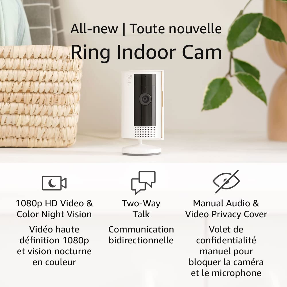 Ring | Indoor Cam WiFi 1080p HD IP Camera (2nd Gen) - White | B0B6GKV165