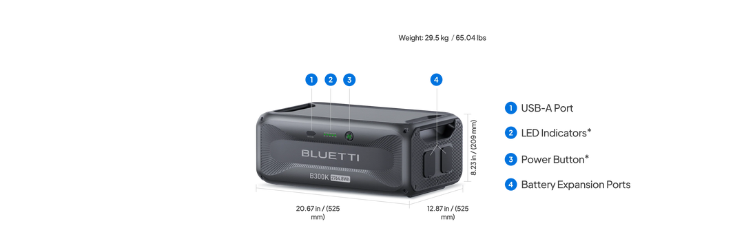 Bluetti | Expansion Battery 2,764.8Wh - Black | B300K