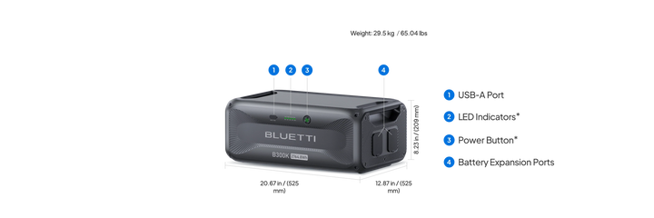 Bluetti | Expansion Battery 2,764.8Wh - Black | B300K